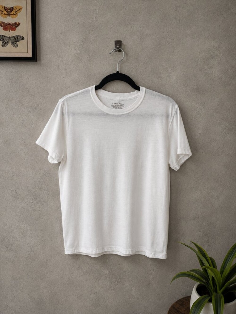 Calvin Klein Crewneck Cotton Short Sleeve T-shirt White Size S